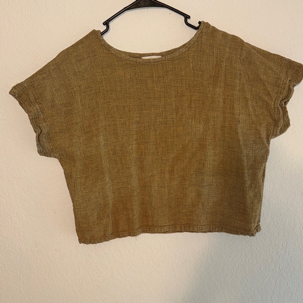 Elizabeth Suzann Brown Linen Blouse